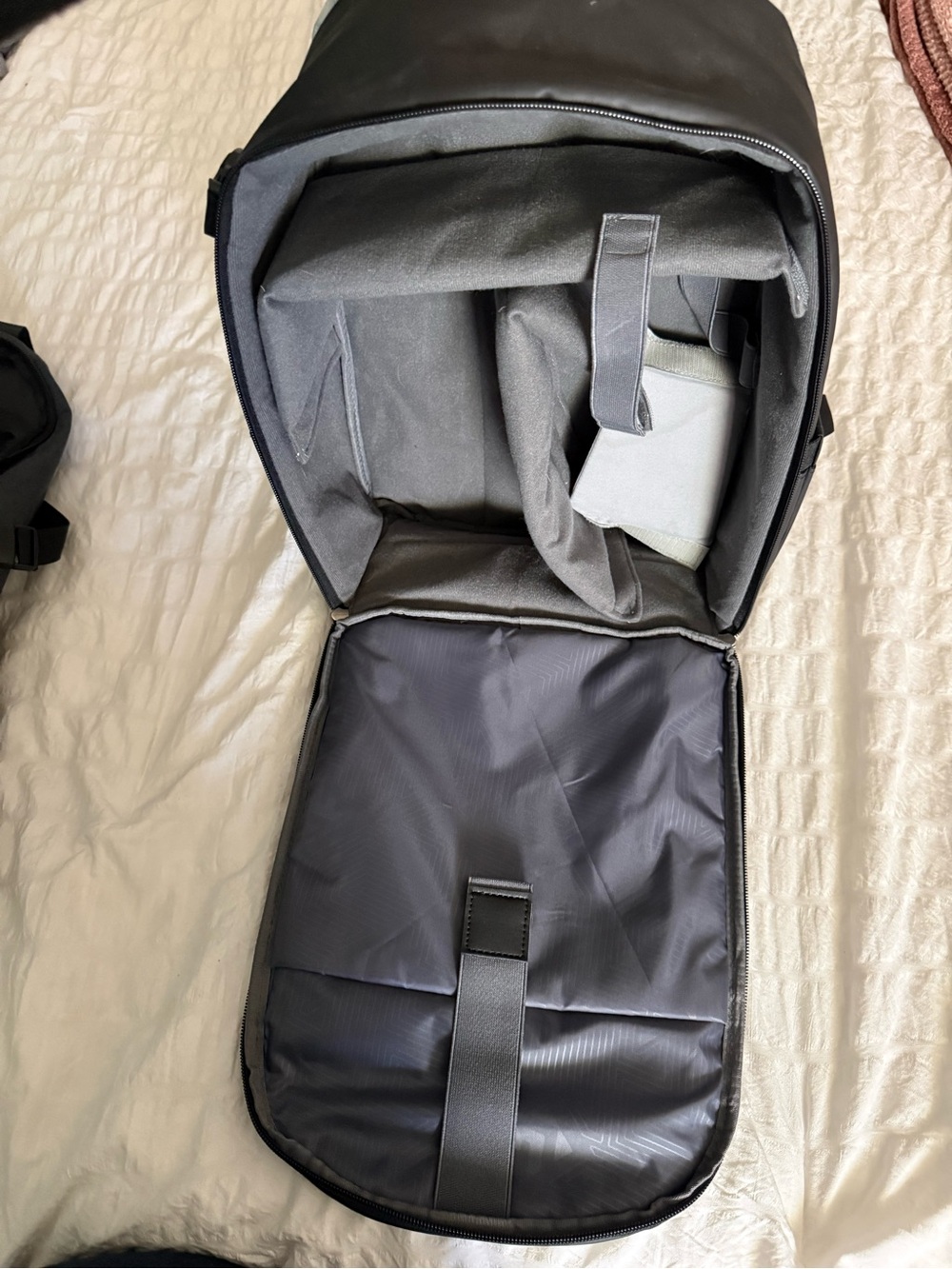 Black Padded Camera Backpack with Modular Dividers